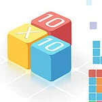カラフルなブロックと数字が描かれた立方体が並ぶデジタルイラスト。