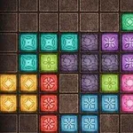 色とりどりのブロックがグリッド状に並んでいるパズル。