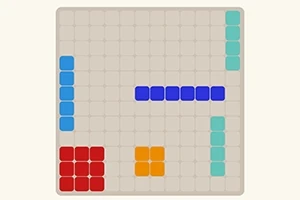 様々な色のブロックで構成された格子状のボード。
