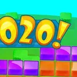 カラフルなブロックの背景に「2020!