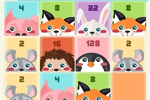カラフルな背景に様々な動物のかわいいイラストが並んだ画像。