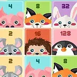 カラフルな背景に様々な動物のかわいいイラストが並んだ画像。