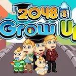 キャラクターの成長を表現したイラストで、赤ちゃんから大人までの異なる年齢層のキャラクターが並んでいる。