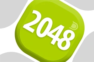 緑色の背景に白い数字「2048」が描かれた画像。
