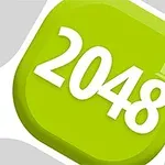 緑色の背景に白い数字「2048」が描かれた画像。
