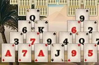 古代エジプトの楽しいトライピークスソリティアゲーム