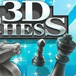 青い背景に「3D Chess」という文字とチェスの駒（ナイト、ポーン、キング）が描かれた画像。