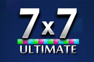 青い背景に「7x7 ULTIMATE」の白い文字とカラフルな四角が並んでいる。