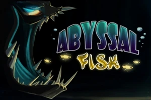 巨大な口を開けた深海魚と「ABYSSAL FISH」というタイトルの文字。
