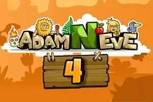 オレンジ色の背景に「ADAM N EVE 4」というテキストとキャラクターが描かれたイラスト。