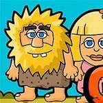 陽気な表情の髭を生やしたキャラクターとブロンドの女性キャラクターが並んで立ち、足元に「GO」という文字が描かれているイラスト。