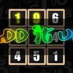 カラフルな「ADD IT UP」という文字が中央にあり、その周囲に数字の入った格子が配置されています。