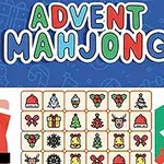 サンタクロースのイラストとクリスマスの絵柄が描かれた麻雀タイルの画像。