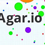 カラフルな円が散りばめられたグリッド背景の中央に「Agar