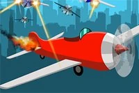 赤い飛行機で円を飛ぼう