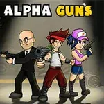 3人のキャラクターがそれぞれ銃を持って立っているイラスト。