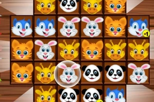 動物の顔が並んだカラフルな3x3のグリッド。