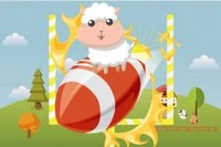 動物を弾いてゴールを決めるラグビー