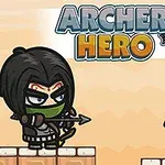 黒い服を着た弓を持つキャラクターと緑色の肌のキャラクターが対峙しているイラスト。