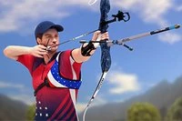 的を狙って矢を放ち、アーチェリーキングになろう！