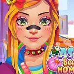 カラフルなメイクをした女性と白衣の女性が描かれているイラスト。