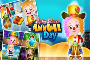 カラフルな衣装を身に着けた子供たちが描かれ、背景にポスターが配置されている。