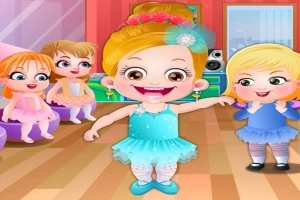 バレリーナの衣装を着た女の子たちがダンススタジオで笑顔を見せている。