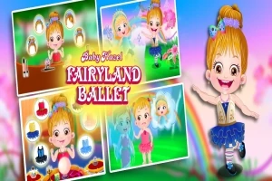 金髪の女の子が妖精の衣装を着ているカラフルなイラスト。