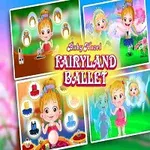 金髪の女の子が妖精の衣装を着ているカラフルなイラスト。