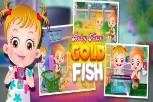 女の子が金魚の水槽を眺めるイラストと複数の場面写真が並んだカラフルな画像。