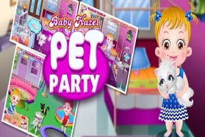 幼い女の子が白い猫を抱えて微笑んでいるアニメーション画像。