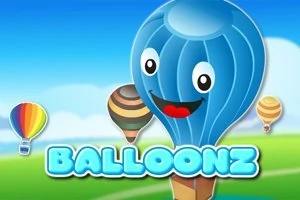 青い空に浮かぶ笑顔の熱気球のイラストと「BALLOONZ」の文字。