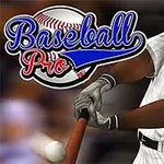 野球選手がバットを振っている姿と「Baseball Pro」という文字のロゴがある。