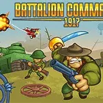 兵士たちが戦場で戦車と飛行機と共に戦う様子が描かれたイラスト。
