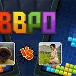 BBPOと書かれたカラフルなタイトル、中央に「VS」マーク、両側に人物の画像、背景に様々な色のブロック。