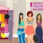 ピンクの洋服ダンスの隣に立つ3人のファッションモデル。