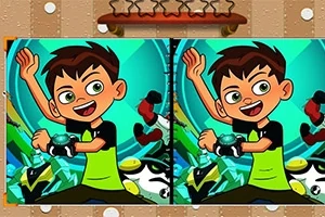 明るい緑色の服を着た男の子が腕を上げて笑っているイラストで、背景にはロボットの腕や機械の部品がある。
