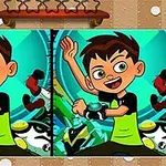 明るい緑色の服を着た男の子が腕を上げて笑っているイラストで、背景にはロボットの腕や機械の部品がある。