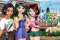 女の子たちは学校の準備をします
