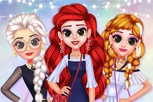3人のアニメ風キャラクターがカラフルな背景の前でポーズをとっている。