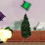 ゴリラが車を爆破して椅子が空中に投げ出されているシーン。