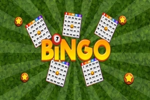 緑の背景にビンゴカードと大きな文字で「BINGO」と書かれた画像。