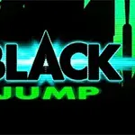 緑色の背景に「BLACK JUMP」という文字が中央に表示されている。