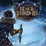 吹雪の中で武器を持った人物が骸骨のような敵と対峙しているシーン。