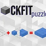 3Dブロックと計算式が描かれたロゴデザイン。