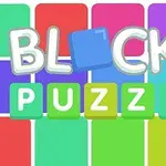 カラフルなブロックと「BLOCKS PUZZLE」という文字がデザインされた画像。
