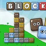 カラフルな目のあるブロックが積み重なっている景色。