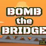 オレンジ色の空を背景に、二人の兵士が橋の上を歩いているイラストと「BOMB the BRIDGE」の文字。