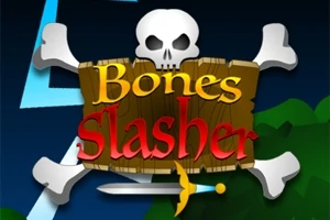 骸骨と剣のロゴに「Bones Slasher」と書かれているデザイン。