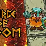 炎の背景に、「BRIDGE OF DOOM」という文字と盾とハンマーを持つキャラクターが描かれているイラスト。